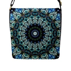 Pattern Abstract Background Art Flap Closure Messenger Bag (L)