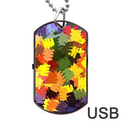 Mural Murals Graffiti Texture Dog Tag Usb Flash (two Sides) by Sapixe