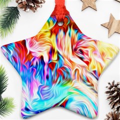 Background Drips Fluid Colorful Ornament (star) by Sapixe