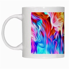 Background Drips Fluid Colorful White Mugs by Sapixe