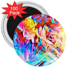 Background Drips Fluid Colorful 3  Magnets (100 Pack) by Sapixe