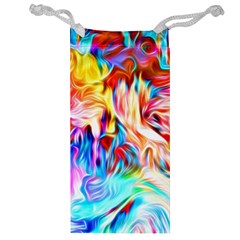 Background Drips Fluid Colorful Jewelry Bag by Sapixe