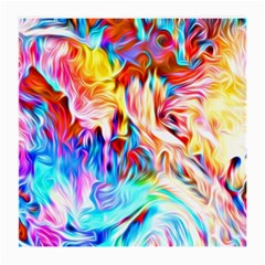 Background Drips Fluid Colorful Medium Glasses Cloth (2-side) by Sapixe