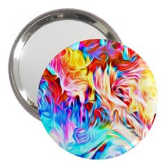 Background Drips Fluid Colorful 3  Handbag Mirrors by Sapixe