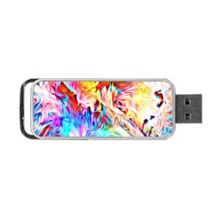 Background Drips Fluid Colorful Portable Usb Flash (one Side) by Sapixe