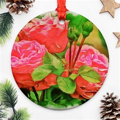 Figure Watercolor Art Nature Ornament (round) by Sapixe