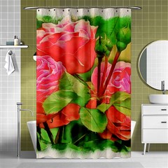 Figure Watercolor Art Nature Shower Curtain 48  X 72  (small)  by Sapixe