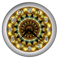 Pattern Abstract Background Art Wall Clock (silver) by Sapixe