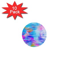 Background Drips Fluid Colorful 1  Mini Buttons (10 Pack)  by Sapixe