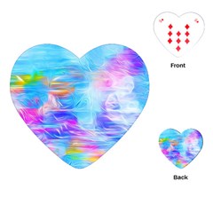 Background Drips Fluid Colorful Playing Cards (heart) by Sapixe