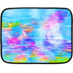 Background Drips Fluid Colorful Double Sided Fleece Blanket (mini)  by Sapixe