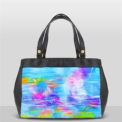 Background Drips Fluid Colorful Oversize Office Handbag by Sapixe