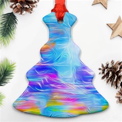 Background Drips Fluid Colorful Ornament (christmas Tree)  by Sapixe