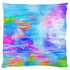 Background Drips Fluid Colorful Large Cushion Case (two Sides) by Sapixe