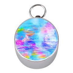 Background Drips Fluid Colorful Mini Silver Compasses by Sapixe