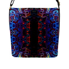 Kaleidoscope Art Pattern Ornament Flap Closure Messenger Bag (l) by Sapixe