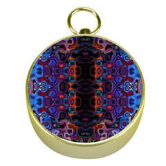 Kaleidoscope Art Pattern Ornament Gold Compasses