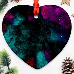 Background Art Abstract Watercolor Heart Ornament (two Sides) by Sapixe