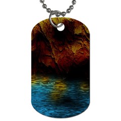 Background Cave Art Abstract Dog Tag (one Side) by Sapixe