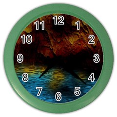 Background Cave Art Abstract Color Wall Clock by Sapixe