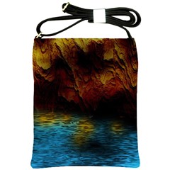 Background Cave Art Abstract Shoulder Sling Bag by Sapixe