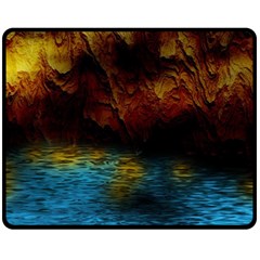 Background Cave Art Abstract Fleece Blanket (medium)  by Sapixe