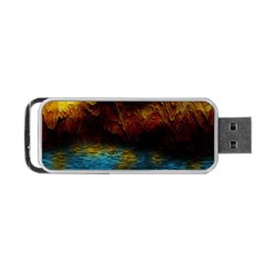 Background Cave Art Abstract Portable Usb Flash (one Side) by Sapixe