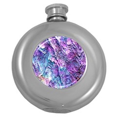 Background Peel Art Abstract Round Hip Flask (5 Oz) by Sapixe