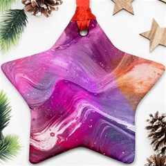 Background Art Abstract Watercolor Star Ornament (two Sides)