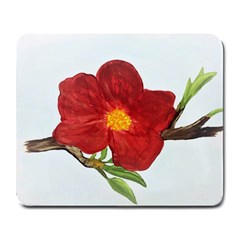 Deep Plumb Blossom Large Mousepads by lwdstudio