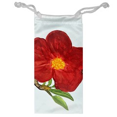 Deep Plumb Blossom Jewelry Bag by lwdstudio