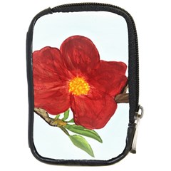 Deep Plumb Blossom Compact Camera Leather Case