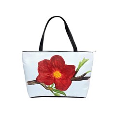 Deep Plumb Blossom Classic Shoulder Handbag