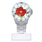 Deep Plumb Blossom Plastic Nurses Watch Front