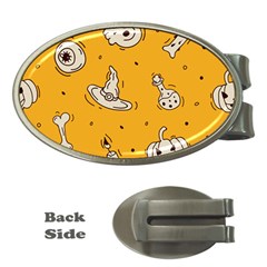 Funny Halloween Party Pattern Money Clips (oval) 