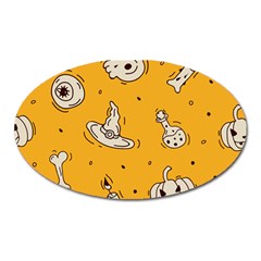 Funny Halloween Party Pattern Oval Magnet by HalloweenParty