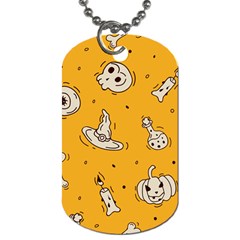 Funny Halloween Party Pattern Dog Tag (one Side) by HalloweenParty