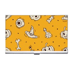 Funny Halloween Party Pattern Business Card Holder by HalloweenParty