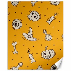 Funny Halloween Party Pattern Canvas 11  X 14 