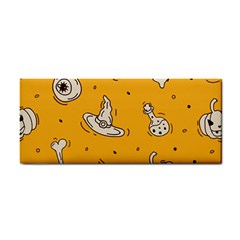 Funny Halloween Party Pattern Hand Towel by HalloweenParty