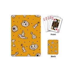 Funny Halloween Party Pattern Playing Cards (mini) by HalloweenParty