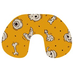 Funny Halloween Party Pattern Travel Neck Pillows by HalloweenParty