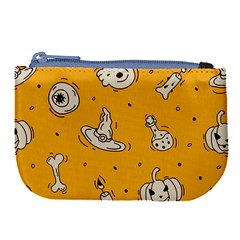 Funny Halloween Party Pattern Large Coin Purse by HalloweenParty