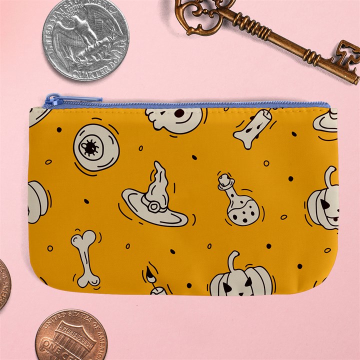 Funny Halloween Party Pattern Large Coin Purse