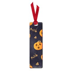 Funny Scary Black Orange Halloween Pumpkins Pattern Small Book Marks