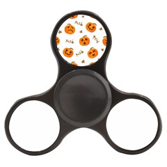 Funny Spooky Halloween Pumpkins Pattern White Orange Finger Spinner by HalloweenParty