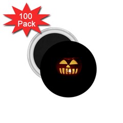 Funny Spooky Scary Halloween Pumpkin Jack O Lantern 1 75  Magnets (100 Pack)  by HalloweenParty