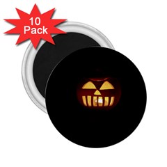 Funny Spooky Scary Halloween Pumpkin Jack O Lantern 2 25  Magnets (10 Pack)  by HalloweenParty