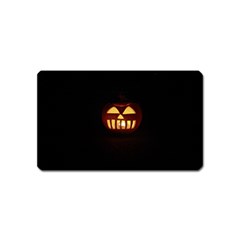 Funny Spooky Scary Halloween Pumpkin Jack O Lantern Magnet (name Card) by HalloweenParty