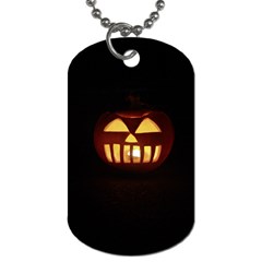 Funny Spooky Scary Halloween Pumpkin Jack O Lantern Dog Tag (two Sides) by HalloweenParty